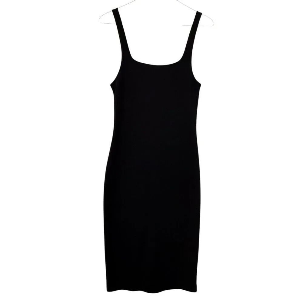 Zara Trafaluc Scoop Neck Knit Bodycon Sleeveless Tank Dress Black Small